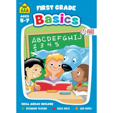 School Zone First Grade Basics 96-Page Workbook
