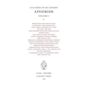 Sri Chinmoy: Aphorisms I