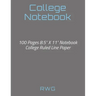 College Notebook: 100 Pages 8.5" X 11" Notebook College Ruled Line Paper