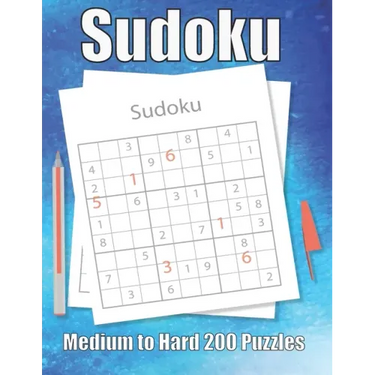 Sudoku Medium to Hard 200 Puzzles: Large Print Sudoku Puzzle Book