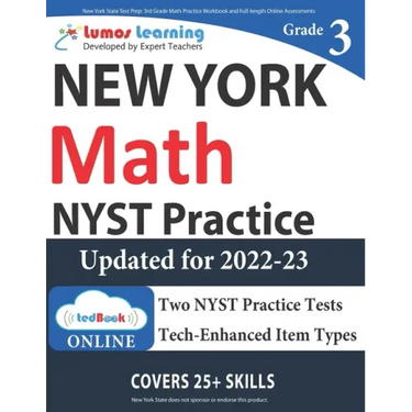 New York State Test Prep: 3rd Grade Math Practice Workbook and Full-length Online Assessments: NYST Study Guide