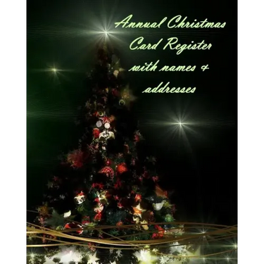 Annual Christmas Card Register with names & addresses