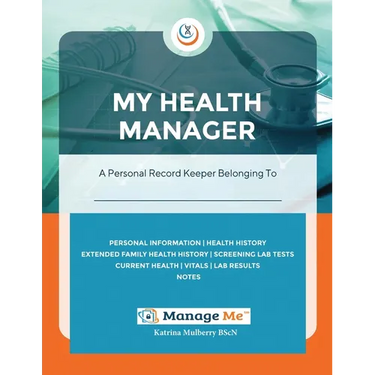 My Health Manager(c): A Personal Medical Record Keeper and Log Book For Health & Wellbeing Track Lab Tests, Allergies, Medications, Vitals,