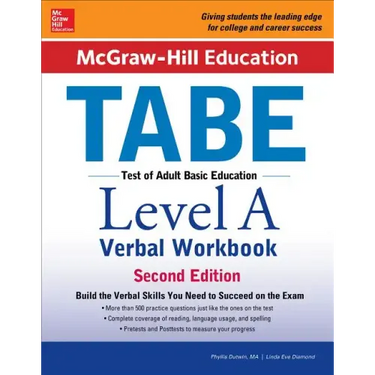 McGraw-Hill Education Tabe Level a Verbal Workbook, Second Edition