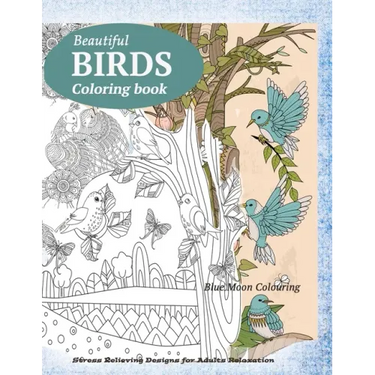 BIRDS Coloring Book: Butterflies, Birds, and Flowers Adult Coloring Book