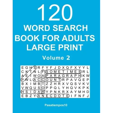 Word Search Book for Adults Large Print: 120 Puzzles - Volume 2