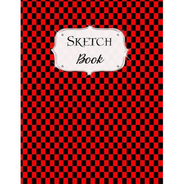 Sketch Book: Checkered Sketchbook Scetchpad for Drawing or Doodling Notebook Pad for Creative Artists Red Black