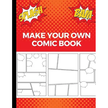 Make Your Own Comic Book: Art and Drawing Comic Strips, Great Gift for Creative Kids - Red