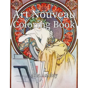 Art Nouveau Coloring Book: 30 Coloring Pages for Adults of Alphonse Mucha Illustrations