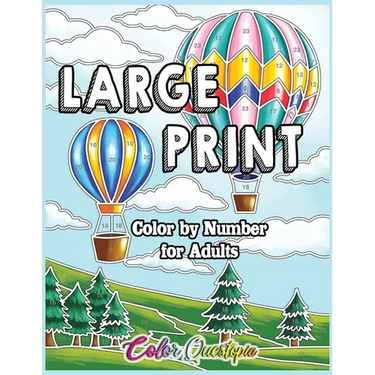Large Print Color by Number for Adults: Coloring Book Volume 2 - A Variety of Simple, Easy Designs for Relaxation