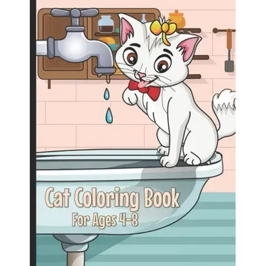 Cat Coloring Book: Cute Cat Coloring Book for Kids Ages 4-8