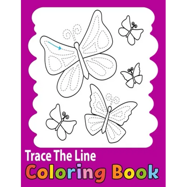 Trace The Line Coloring Book: trace and color books for kids-A Fun Cutting Practice Activity Book for Toddlers and Kids- Vol 2