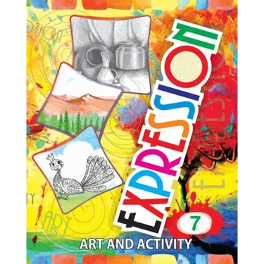 Expression Art and Activity Book 7 for Young Adults to Learn and Practice Fine Arts and Simple Crafts with household material