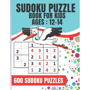 Sudoku Puzzle Book For Kids Ages 12-14: Sudoku game for children 4x4 - 600 puzzles - 8.5 x 11 inches - 100 pages - Large Print