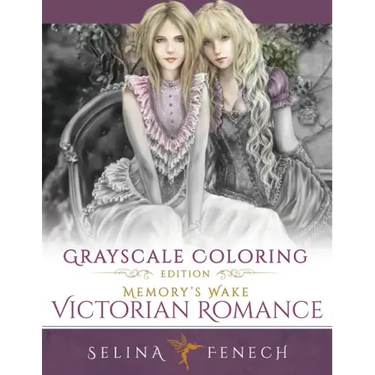 Memory's Wake Victorian Romance - Grayscale Coloring Edition