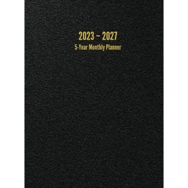 2023 - 2027 5-Year Monthly Planner: 60-Month Calendar (Black) - Large