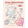 Cute Valentines doodles valentines day coloring books for adults: Doodle coloring books for adults