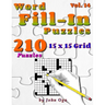 Word Fill-In Puzzles: Fill In Puzzle Book, 210 Puzzles: Vol. 14
