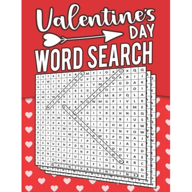 Valentine's Day Word Search: +50 Themed Word Search Puzzles Book For Adults, Cute Valentines Day Gift Idea