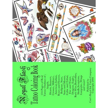 Royal Flash Tattoo Coloring Book: Royal Flash Tattoo Coloring Book
