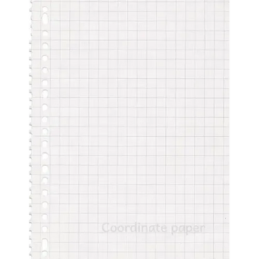 Coordinate paper: Quad Rule graph paper,8.5 x 11 (5x5 graph paper) 100 pages