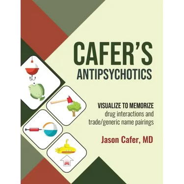 Cafer's Antipsychotics: Visualize to Memorize Drug Interactions and Trade/generic Name Pairings