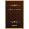 An Essay On Criticism