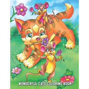 Wonderful Cats Coloring Book: Stress-Relieving Cats Designs and Patterns, Fun Early Learning for Kids Ages 3-6, 4-8