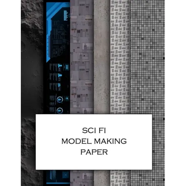 Sci Fi Model Making Paper: Science fiction minatures textured paper for decorating models, spaceships, landscapes and dollhouses. Beautiful sets