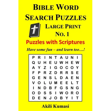 Bible Word Search Puzzles, Large Print No. 1: 50 Puzzles with Scriptures