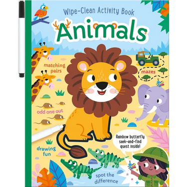 Animals Wipe-Clean Activity Book: Reusable Drawing and Activity Fun