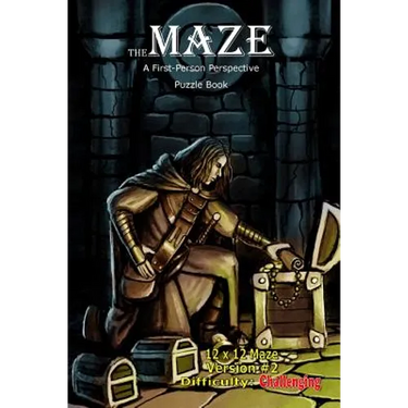The Maze: A First-Person Perspective Puzzle Book Challenging 12x12 Version #2