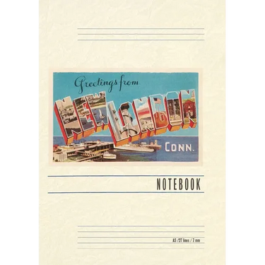 Vintage Lined Notebook Greetings from New London
