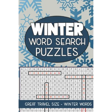Winter Word Search Puzzles: Seek and Find Word Circle Puzzle Book Seasonal Activity Book for Kids and Adults
