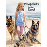Pawprints in the Sand: a children's dog book, a girl and her dogs set out on a beach adventure!