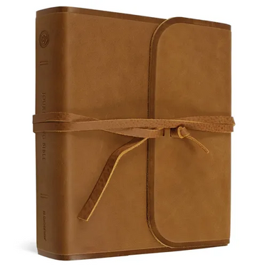 ESV Journaling Bible (Natural Leather, Brown, Flap with Strap)