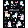 Unicorn Daily Planner 2025: Cute 2025 Year Organizer: January-December (12 Months) Large Funny Magical Fairy Tale Horse Agenda
