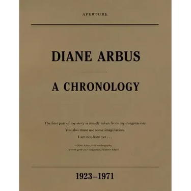 Diane Arbus: A Chronology, 1923-1971