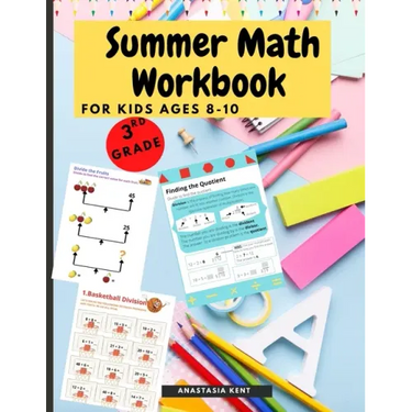 Summer Math Workbook for kids Ages 8-10: Brain Challenging Math Activity Workbook 3rd Grade for Kids, Toddlers