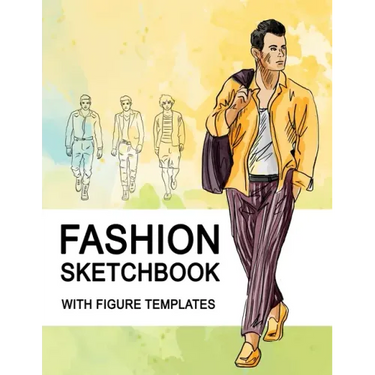 Fashion Sketchbook With Figure Templates: Large Figure Template Male Croquis for Quickly and Easily Sketching Your Fashion Design Styles and Building