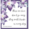 Religious quote in loving memory, condolence book to sign