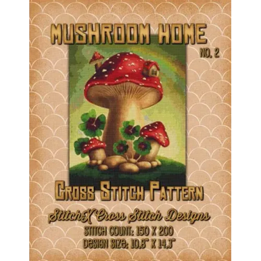 Mushroom Home 2 Cross Stitch Pattern
