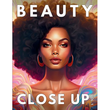 Beauty Close Up: Vol.1 - A Grayscale Coloring Book of Black Women