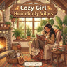 Cozy Girl Homebody Vibes: Cute Coloring Book for Adults & Teens Easy Bold Line Hygge Designs of Relaxing Home Scenes, Quiet Daily Moments & Everyday C