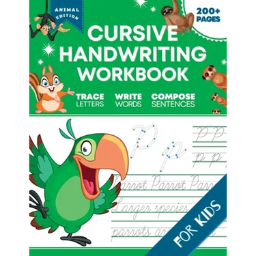 Cursive Handwriting Workbook for Kids: Animal Edition, A Fun and Engaging Cursive Writing Exercise Book for Homeschool or Classroom (Master Letters, W