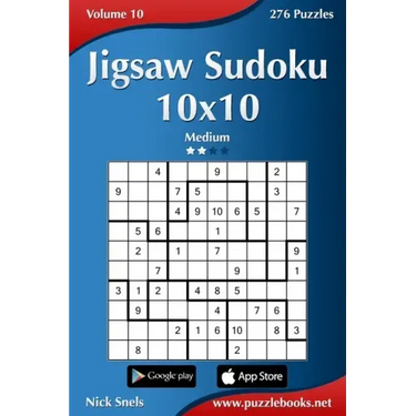 Jigsaw Sudoku 10x10 - Medium - Volume 10 - 276 Puzzles