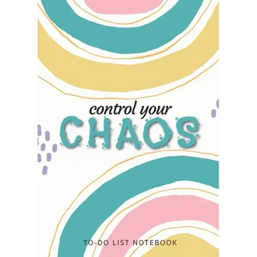 Control Your Chaos To-Do List Notebook: 120 Pages Lined Undated To-Do List Organizer with Priority Lists (Medium A5 - 5.83X8.27 - Blue Abstract)