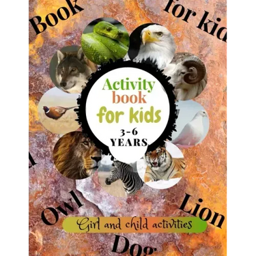 Activity book for kids 3-6 years (animal): Activity book and coloring for kids my spy, easter basket stuffers, for 3-6 years
