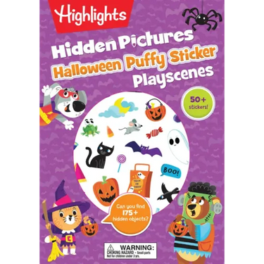 Halloween Hidden Pictures Puffy Sticker Playscenes: Over 50 Reusable Halloween Stickers to Decorate, Find Over 175 Hidden Objects, Solve Mazes and Mor