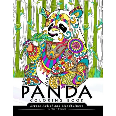 Panda Coloring Book: Stress-relief Coloring Book For Grown-ups, Adults (Animal Coloring Book)